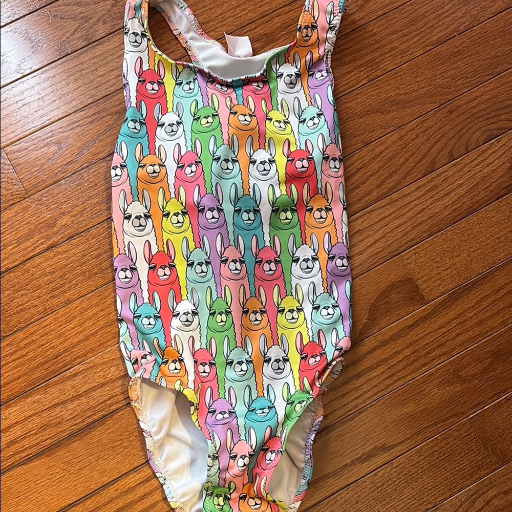 Colorful Llama Print gymnastics Leo